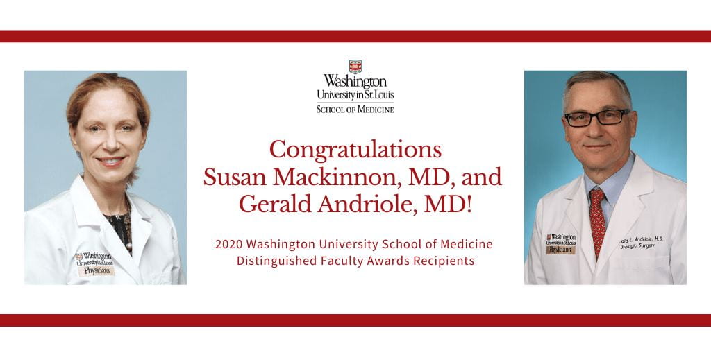 Andriole and Mackinnon Receive 2020 Distinguished Faculty Awards