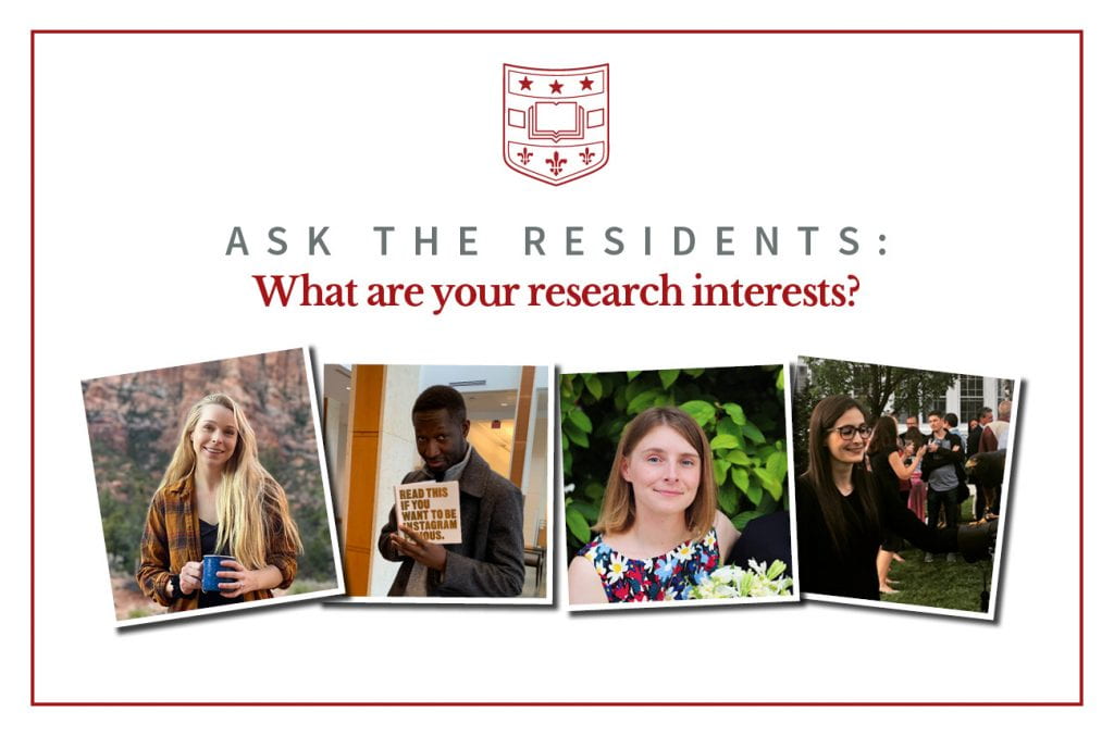 Ask the Residents: What Are Your Research Interests?